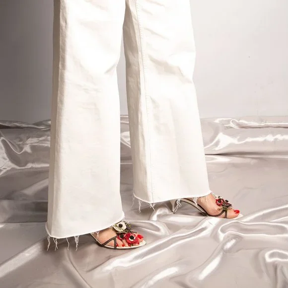 Very Rare PRADA White Florals Sandals - Picture 9 of 9